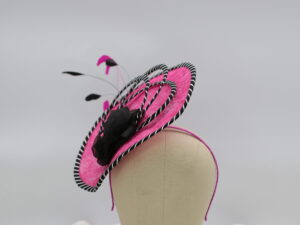 Pink and Black ‘Roxy’ Fascinator