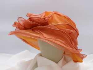 Peach Silk Organza Hat