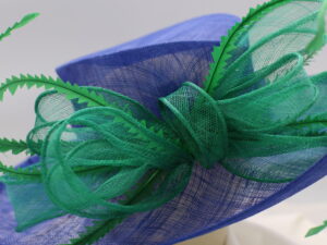 Royal Blue and Green Kentucky Derby Hat