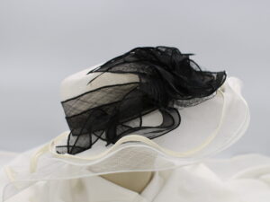 Black and White Sinamay Hat
