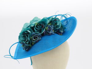 Electric Blue and Teal Fascinator
