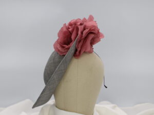 Grey and Pink Fascinator