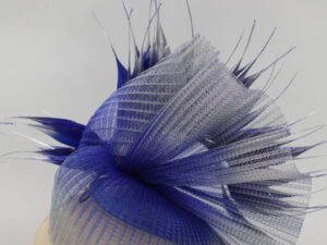 Navy Blue and Silver Ombre Fascinator