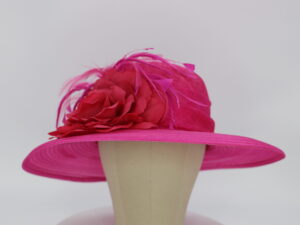 Hot Pink Straw Hat