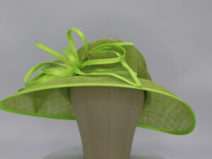 Lime Green Sinamay Hat