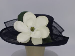 Navy Blue Magnolia Hat